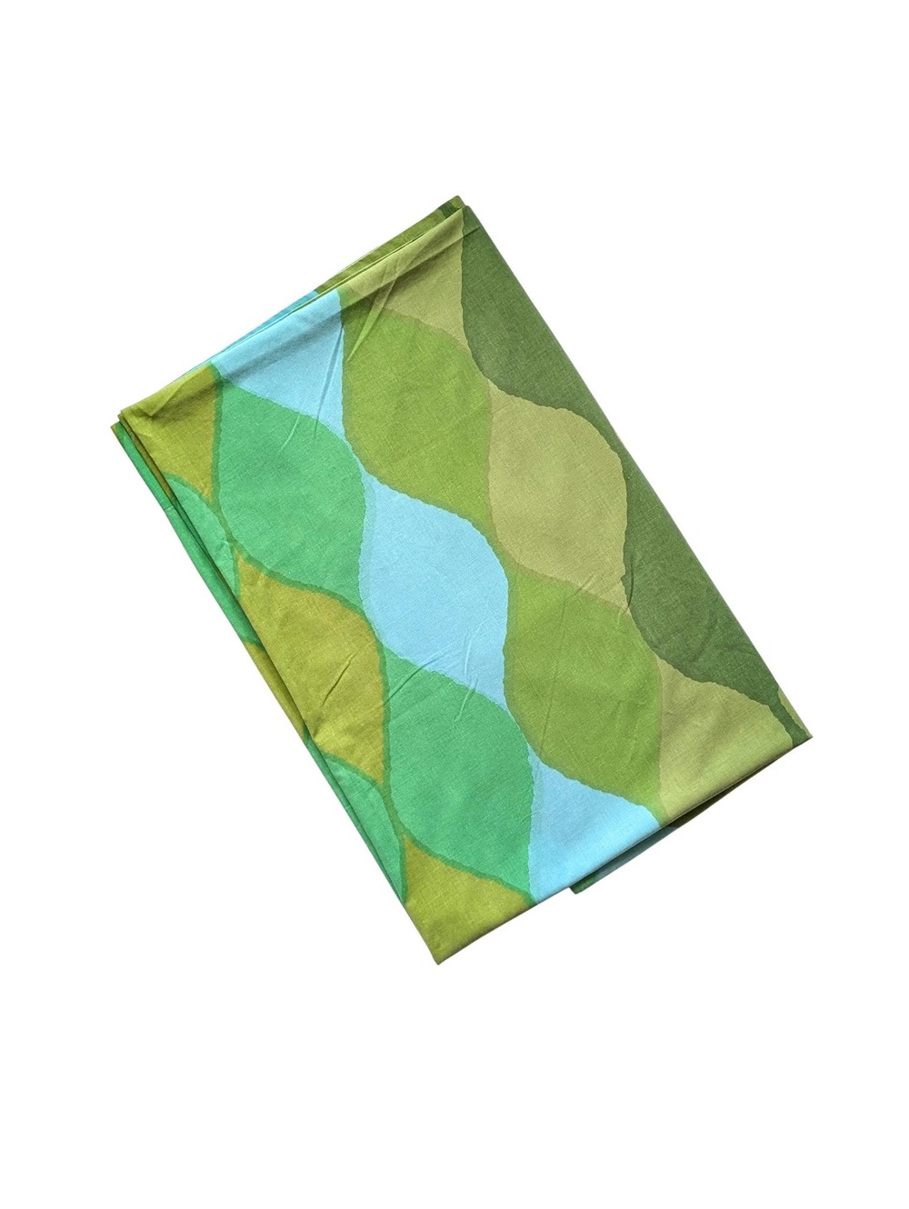 Vintage Cannon Seven Seas Full Flat Sheet - Wave Pattern